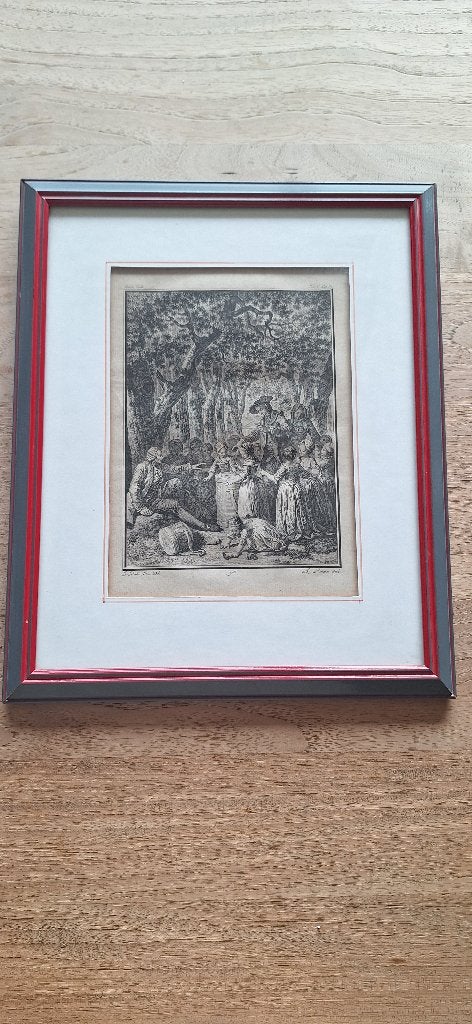kopergravure, Ophalen, Dagelijks leven, Overige technieken, Ingelijst