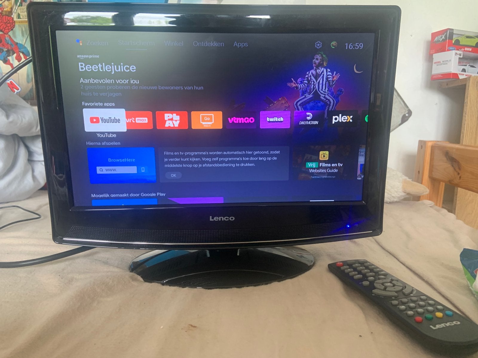 Lenco TFT-1503 LCD TV 15 inch (38 cm), 50 Hz, LCD, Zo goed als nieuw, Minder dan 40 cm