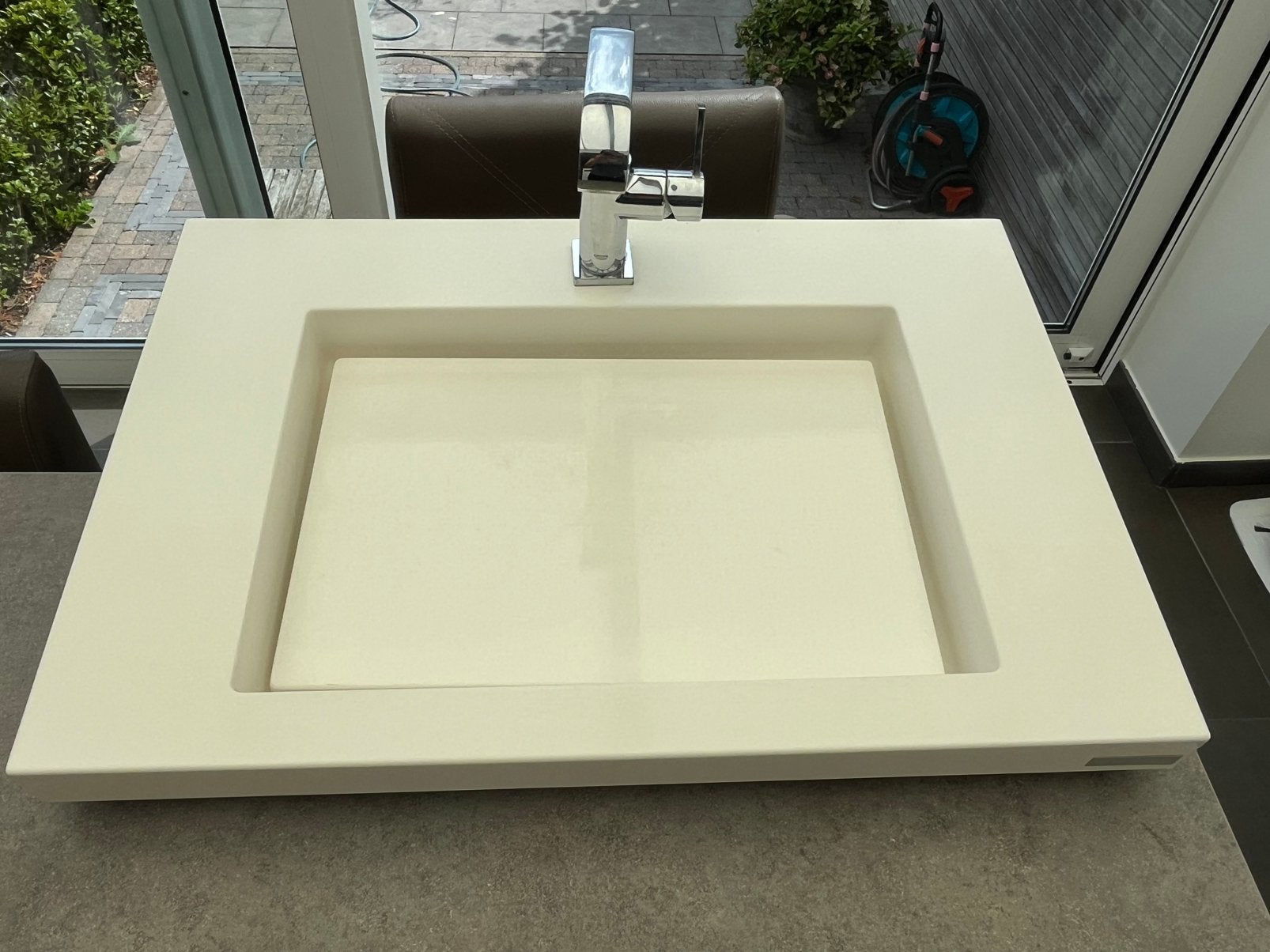 Wastafel Detremmerie met Grohe kraan, Maison & Meubles, Enlèvement, Utilisé, Autres types