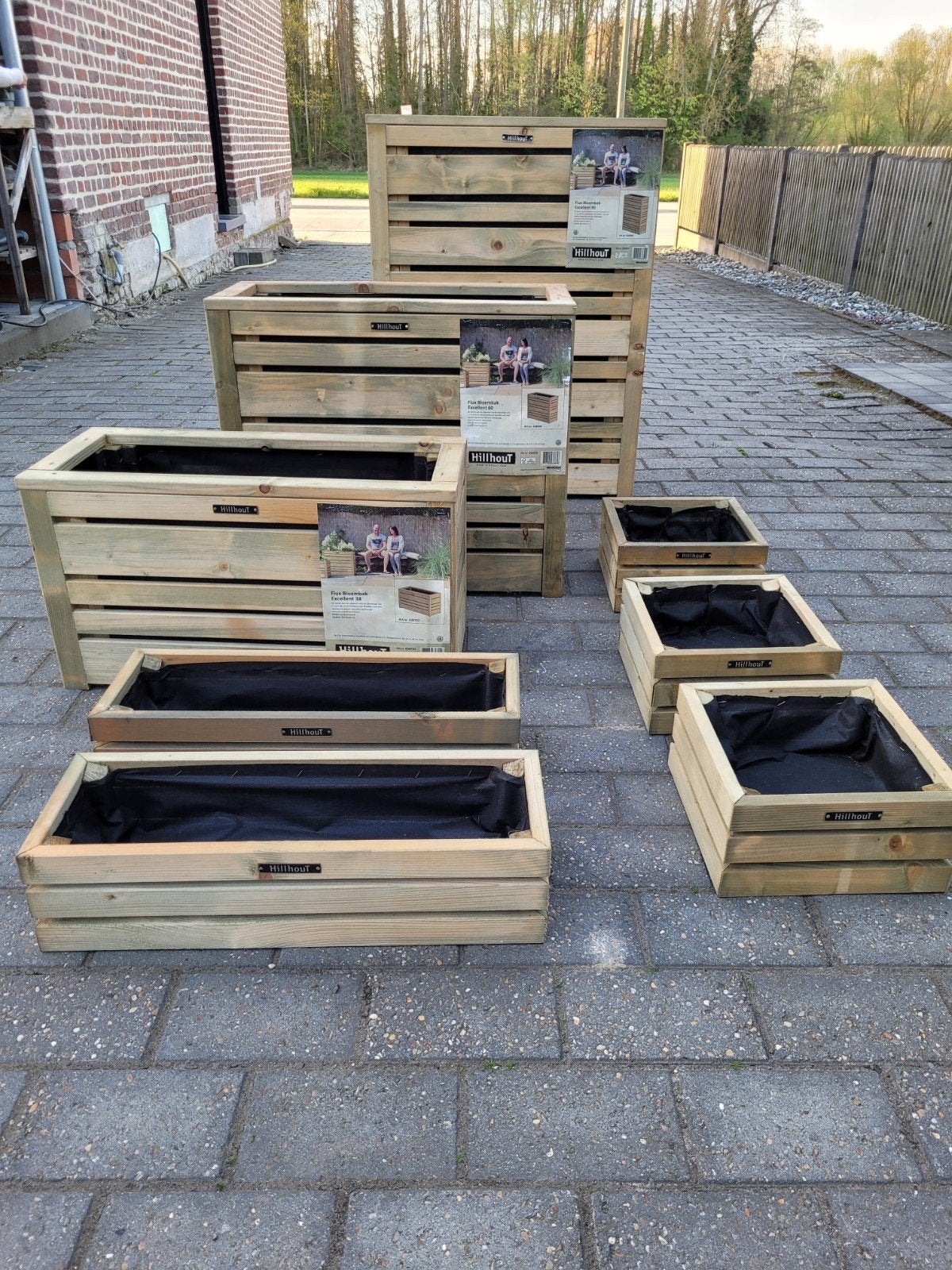 Bloembakken, m² tuintjes, compostsilos, tuinspeelgoed., Zakelijke goederen, Stock en Retail | Partijen goederen, Ophalen
