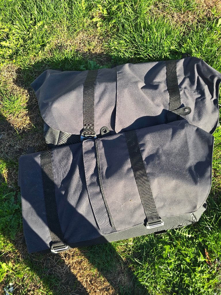 Dubbele fietstas voor longtail fiets cargofiets 2 x 50 l, Fietsen en Brommers, Goederen, Velgrem, Zo goed als nieuw, Ophalen