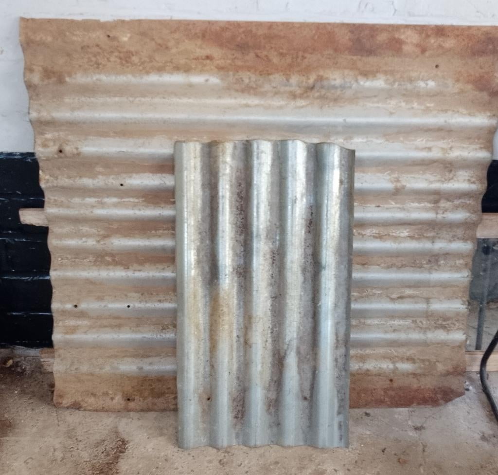 gebruikte golfplaten met bevestigingsgaten, Doe-het-zelf en Bouw, Ophalen, Gebruikt, Minder dan 5 m², Golfplaat