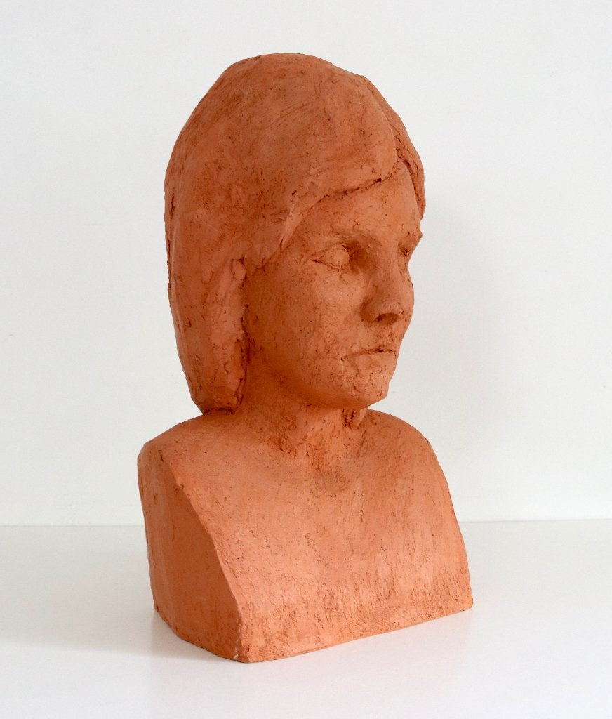 Mid 20th Century Terracotta Sculpture Bust - Vintage beeld, Antiek en Kunst, Ophalen of Verzenden