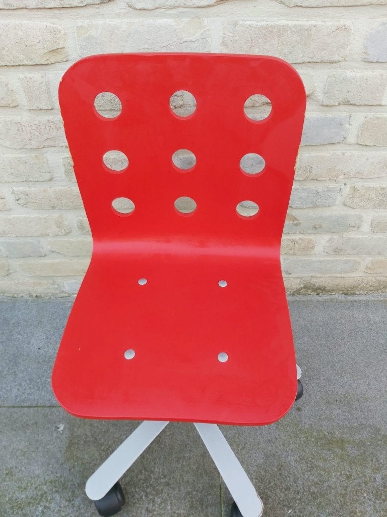 Chaise de bureau Jules de chez ikea., Ophalen, Gebruikt, Rood, Bureaustoel