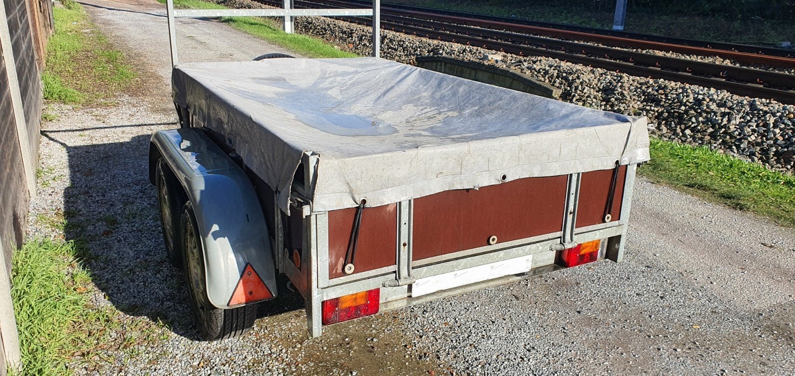 aanhangwagen dubbelasser ongeremd, Auto diversen, Ophalen, Gebruikt