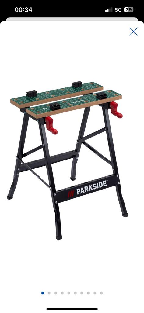table de travail Parkside Neuve, Enlèvement ou Envoi, Neuf, Rabattable