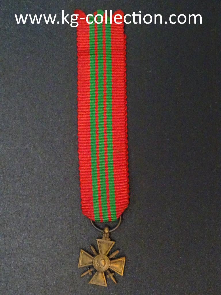 Croix de guerre 1939, France, miniature, Enlèvement ou Envoi, Autres, Ruban, Médaille ou Ailes