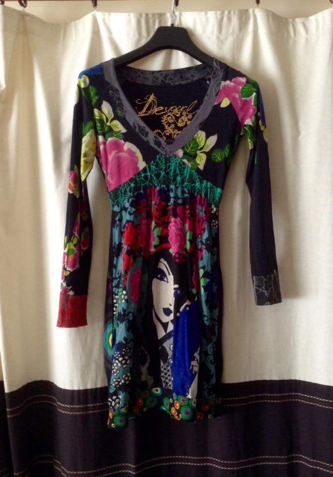 Desigual jurk met zakken M/38, Kleding | Dames, Maat 38/40 (M), Ophalen of Verzenden, Zo goed als nieuw, Knielengte