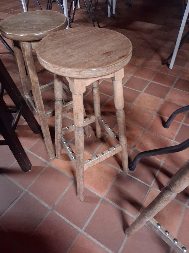 barkrukken, Huis en Inrichting, Barkrukken, Ophalen, 90 cm of meer, Hout, Gebruikt