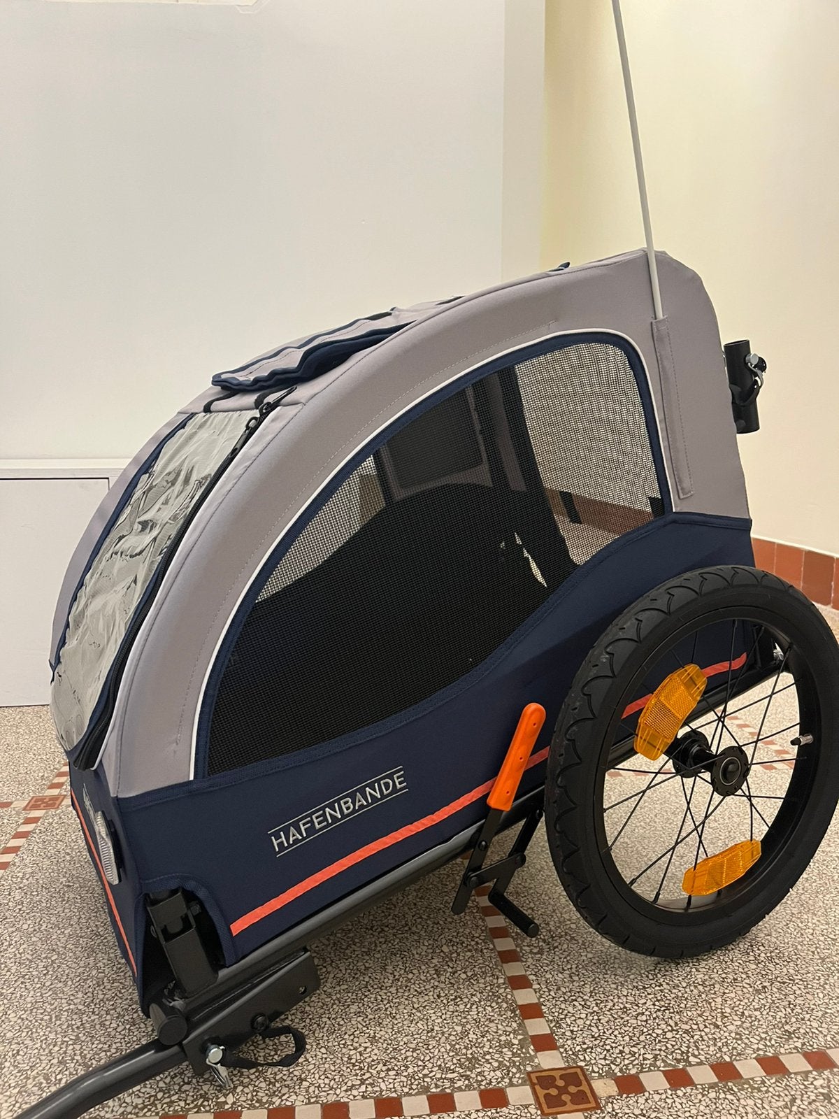 HAFENBANDE Fietskar voor hond Cabby M incl. twee koppelingen, Fietsen en Brommers, Fietsaccessoires | Aanhangwagens en Karren