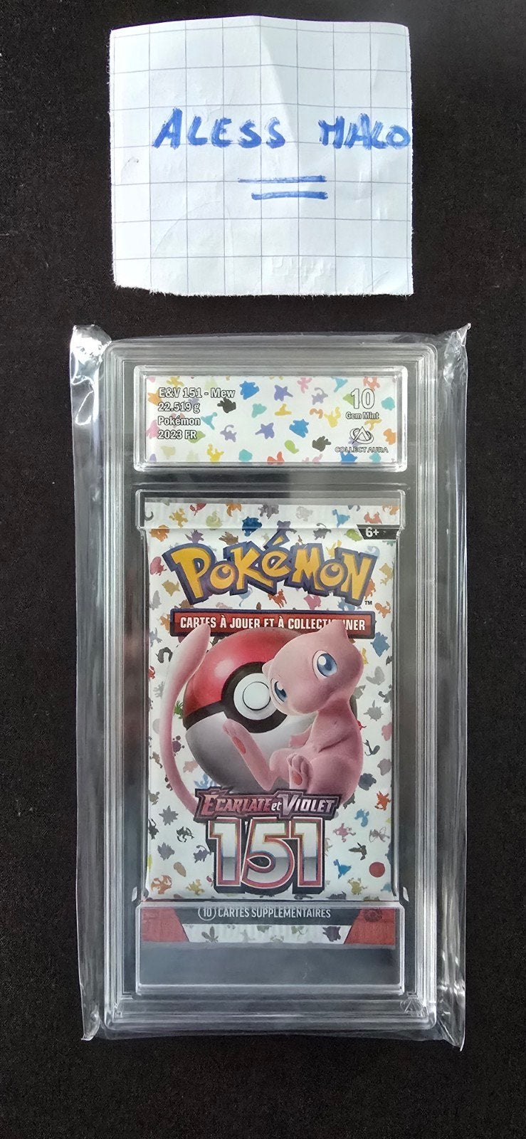 Booster Pokémon 151 gradé Collect Aura 10, Enlèvement ou Envoi, Neuf, Booster, Foil