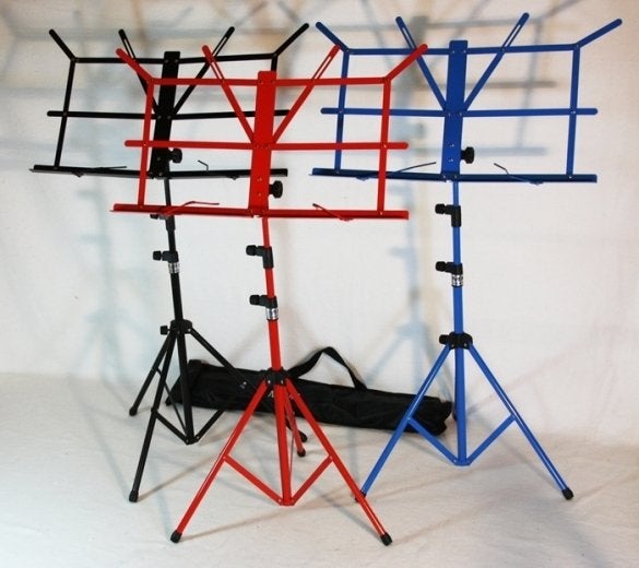 Nieuwe Muziekstandaard, blauw, rood of zwart, Muziek en Instrumenten, Standaarden, Niet ingevuld, Niet ingevuld, Nieuw, Ophalen of Verzenden