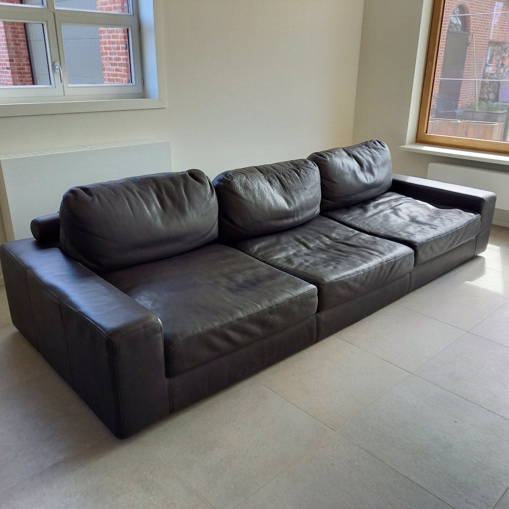 maxi lounge zetel echt leder DESIGN 3,15 M  x 2,10 M diep, Maison & Meubles, Canapés | Salons, Enlèvement, Comme neuf, Cuir