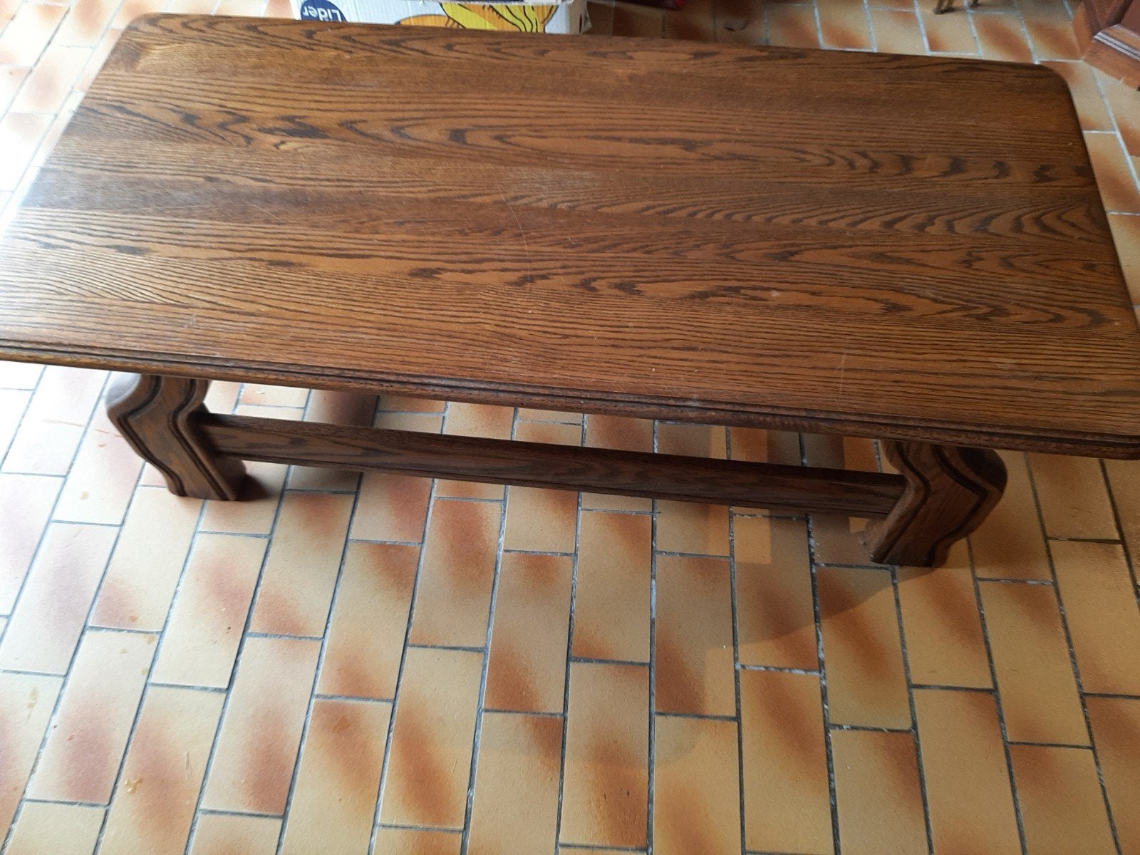 Table de salon en chêne, Maison & Meubles, Enlèvement, Comme neuf, Chêne