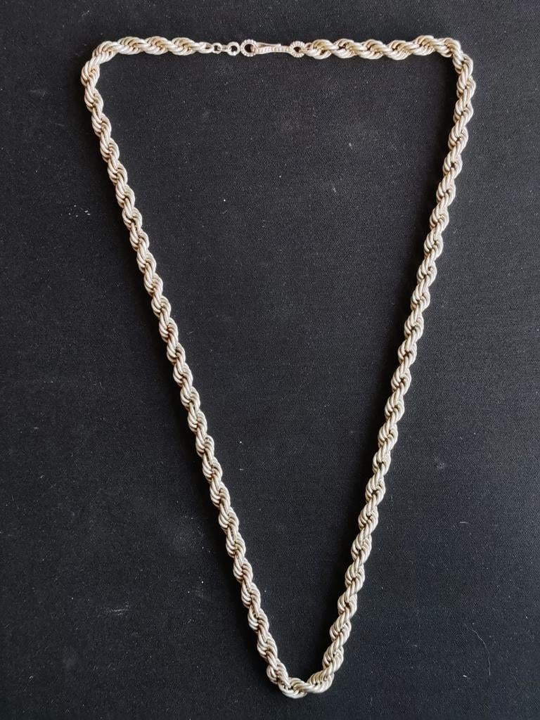 Chaîne à cordon en argent Statement Piece (835), Bijoux, Sacs & Beauté, Colliers, Enlèvement, Comme neuf, Argent, Argent
