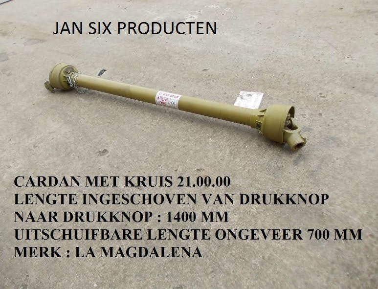 Cardan met kruis 35.00.00Lengte ingeschoven van drukknop naa, Ophalen of Verzenden