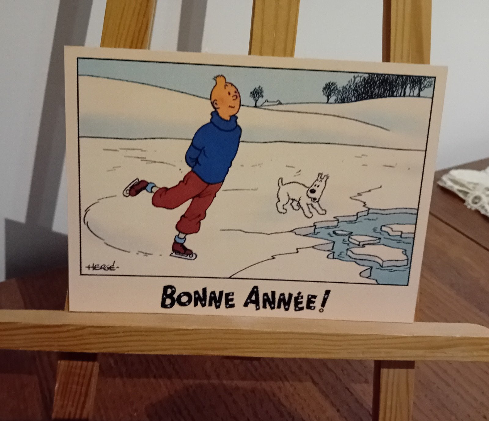 Tintin 011: prachtige kaart genaamd „sneeuw”, heruitgave uit, Verzenden