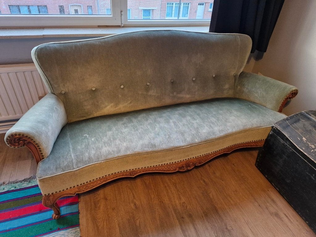groene vintage zetel, Enlèvement