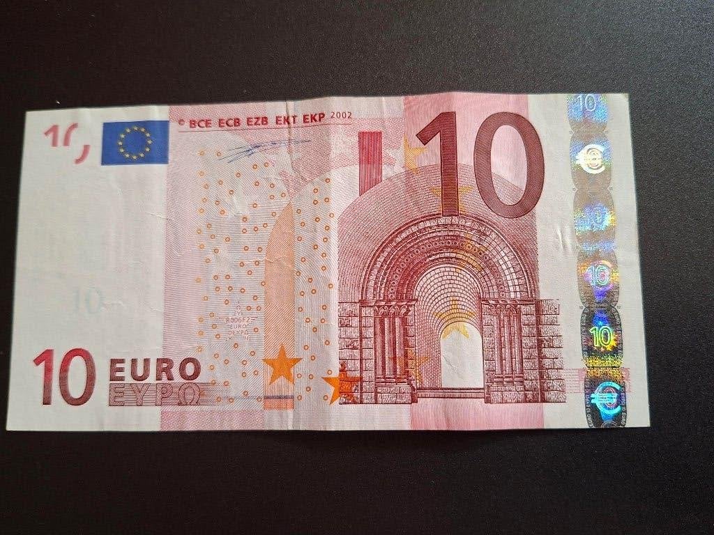 2002 Duitsland 10 euro 1e serie Duisenberg code R006F2, Postzegels en Munten, Bankbiljetten | Europa | Eurobiljetten, Los biljet