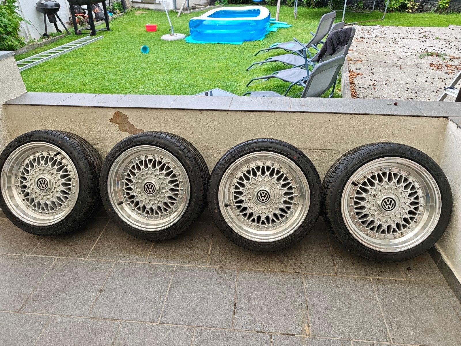 Kit BBS style 4 x 100 VW 185 45 15, Autos : Pièces & Accessoires, Pneus & Jantes, 15 pouces, Pneu(s)