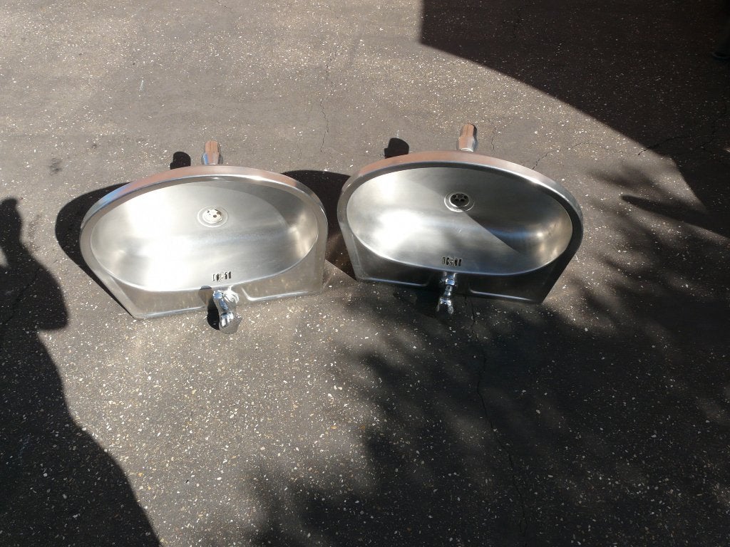 inox wasbak, Ophalen of Verzenden, Gebruikt, Inox, Wastafel