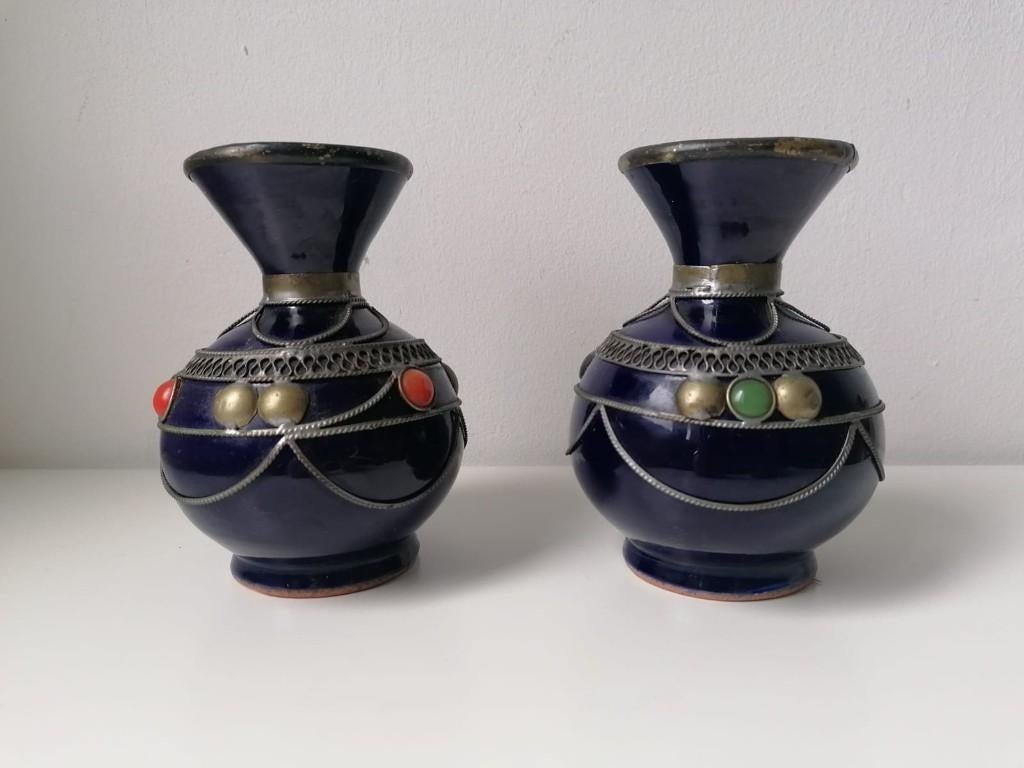 Prachtig Set Oosters Decoratieve Vazen – Handgemaakt, Huis en Inrichting, Woonaccessoires | Vazen, Ophalen, Rood