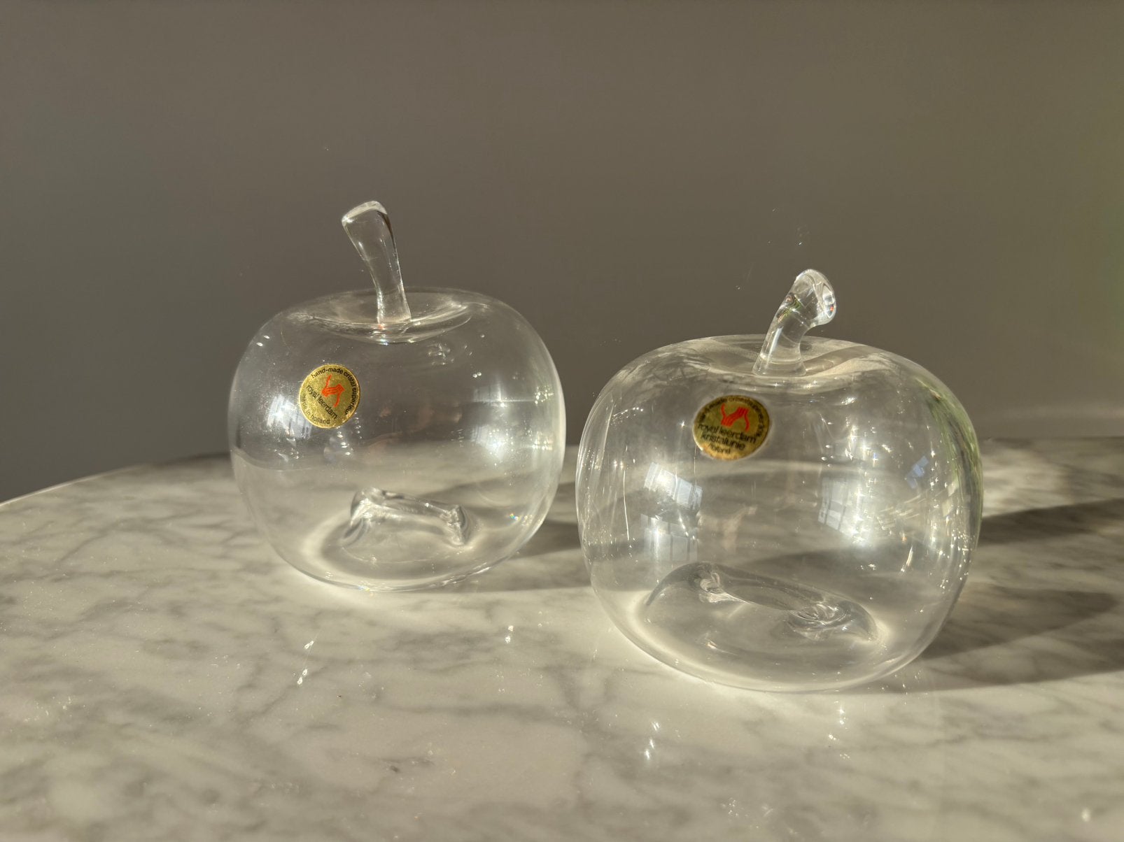 Siem van der Marel - Glazen Spaarappel - Glasfabriek Leerdam, Antiek en Kunst, Antiek | Glaswerk en Kristal, Ophalen