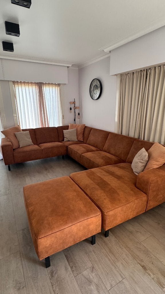 Cognac zetel, Maison & Meubles, Canapés | Salons, 75 à 100 cm, Quatre personnes ou plus, Enlèvement, Utilisé
