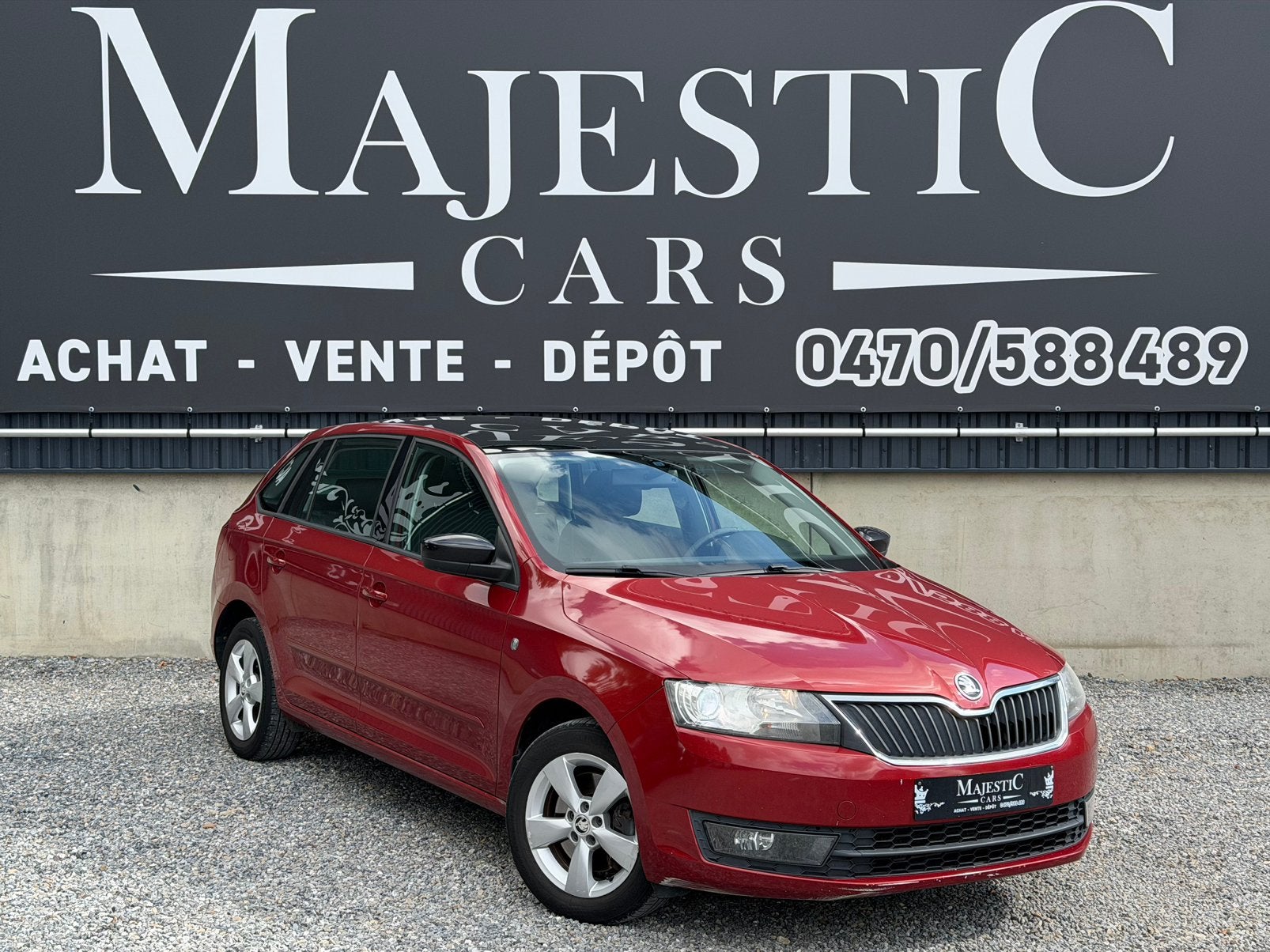Skoda Rapid 1.6 tdi 90ch. 12/2014. 180.000km. Clim gps, Autos, Rouge, Euro 5, Achat, Entreprise
