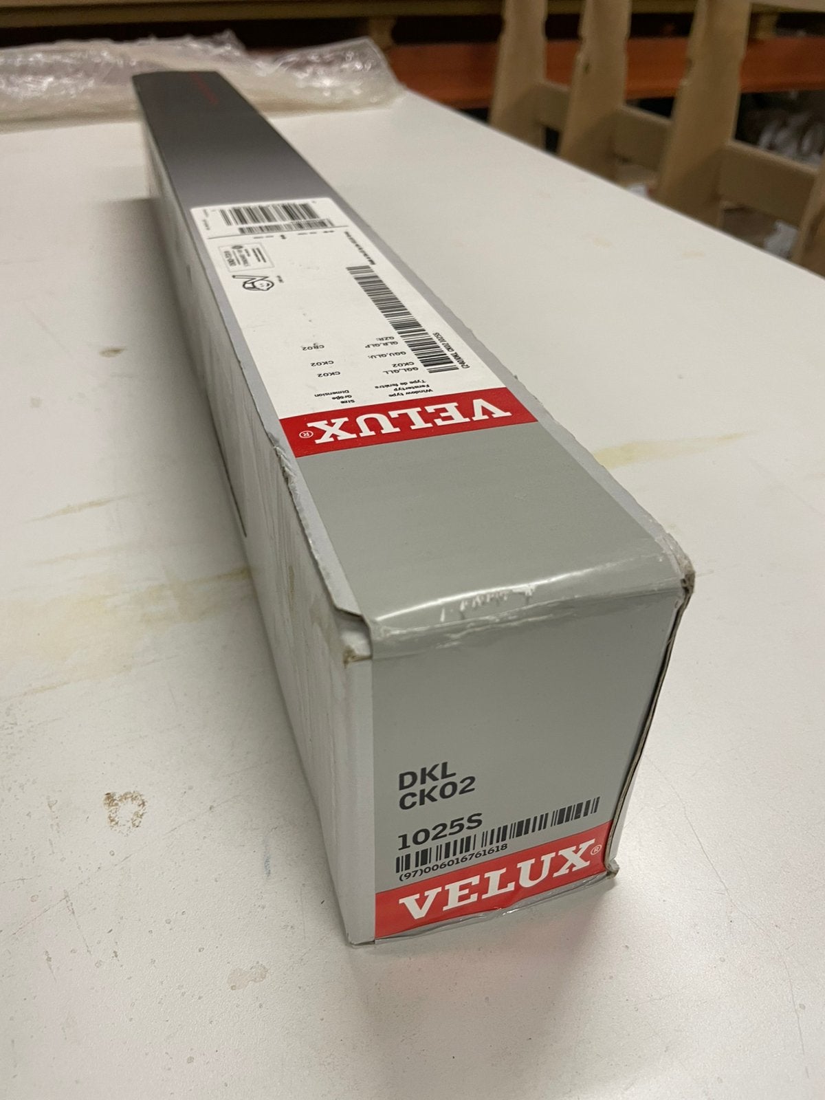 Velux manueel verduisteringsgordijn dkl ck02 1025s wit, Enlèvement, Neuf, Lucarne