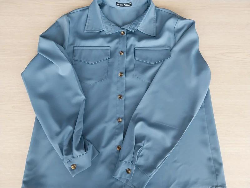Nieuw hemd van Shein, maat 40-42, Kleding | Dames, Jassen | Zomer, Ophalen, Nieuw, Maat 38/40 (M), Blauw
