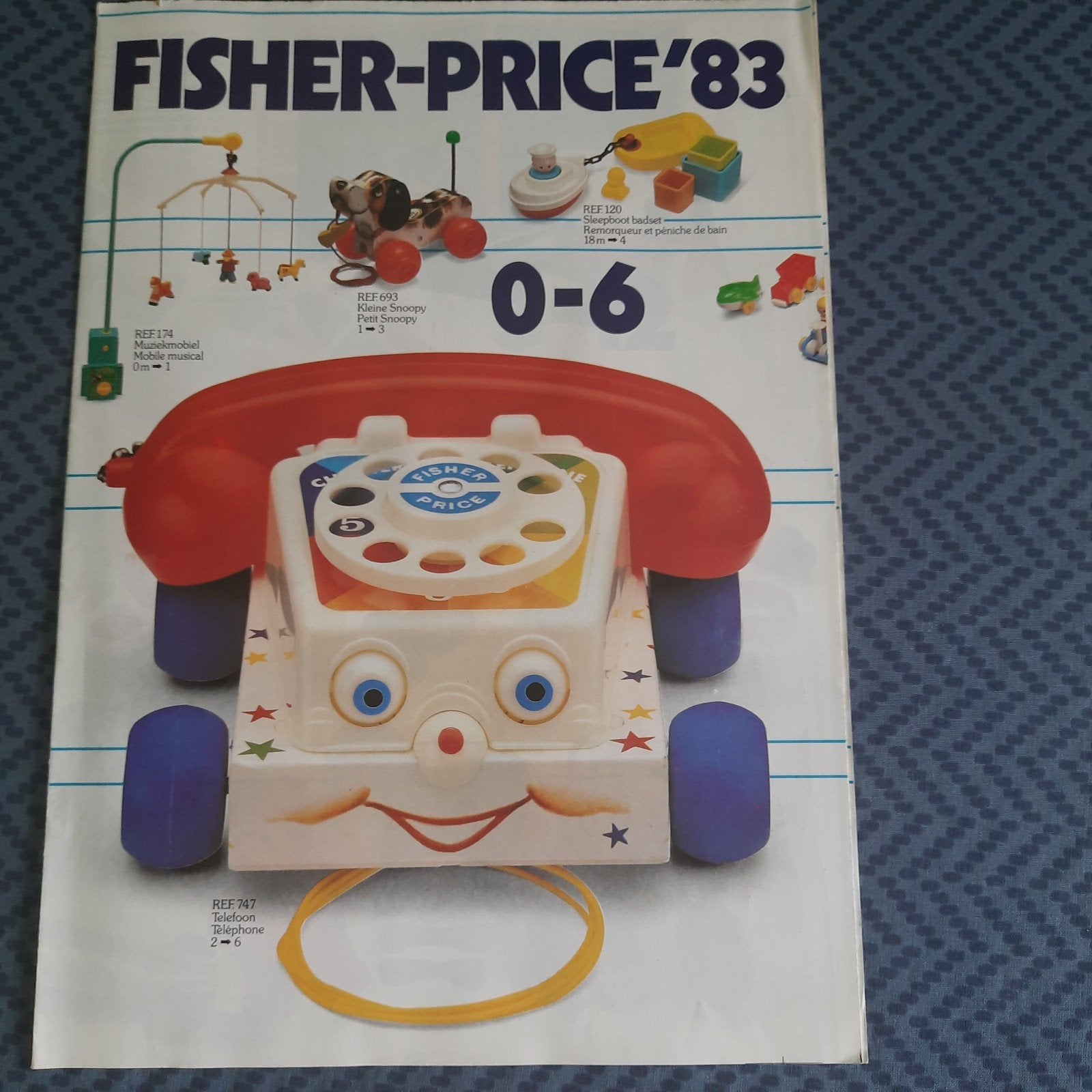FISHER PRICE 1983+'87+'88* 3 CATALOGI/FOLDERS* VINTAGE *, Boeken, Catalogussen en Folders, Ophalen, FISHER PRICE, Folder, Zo goed als nieuw