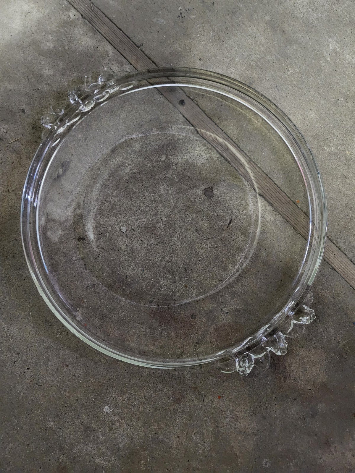 glazen schaal met plaat, Ophalen of Verzenden, Glas