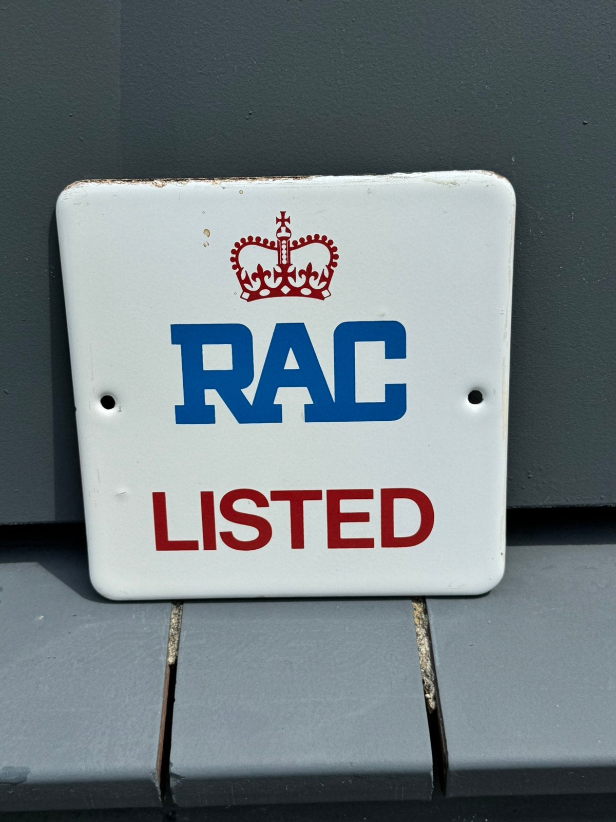 RAC oud emaille reclamebord, Ophalen of Verzenden