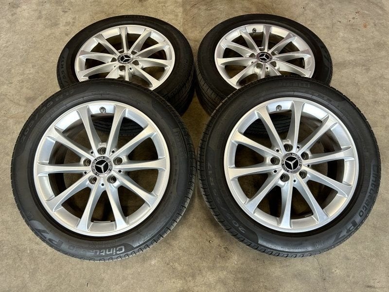 17 inch originele velgen + zomerbanden Mercedes A, B klasse, Pneus et Jantes, Pneus été, -, 205 mm