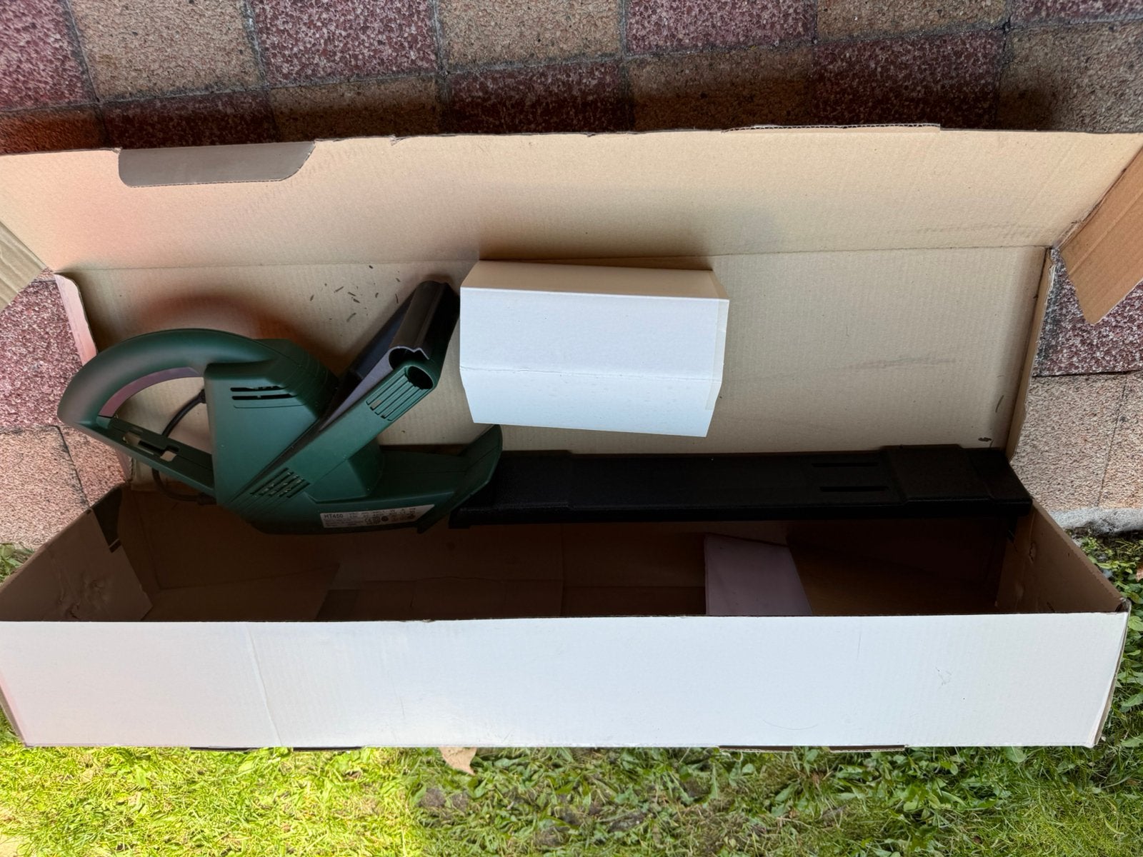 Elektronische haagschaar, Ophalen, Zo goed als nieuw