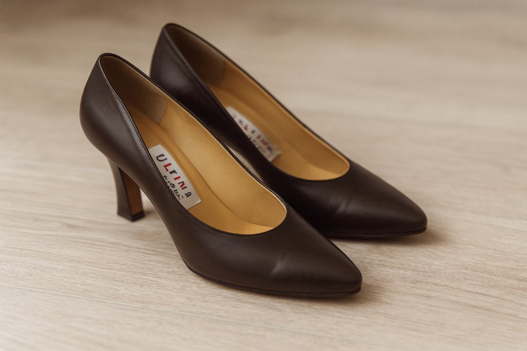 T37 leren pumps, Pumps, Bruin, Ophalen of Verzenden, Zo goed als nieuw