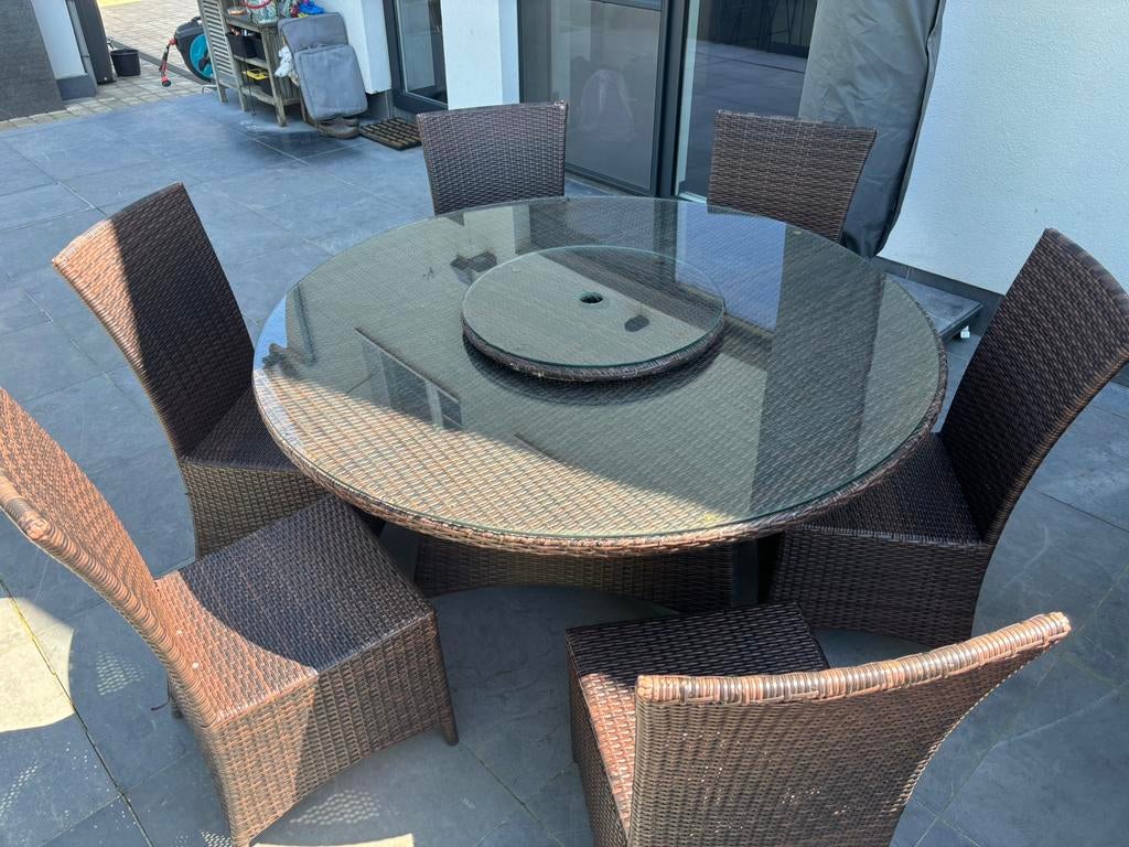 Table de terrasse, Table à dinner, Salons de jardin, Synthétique, Enlèvement