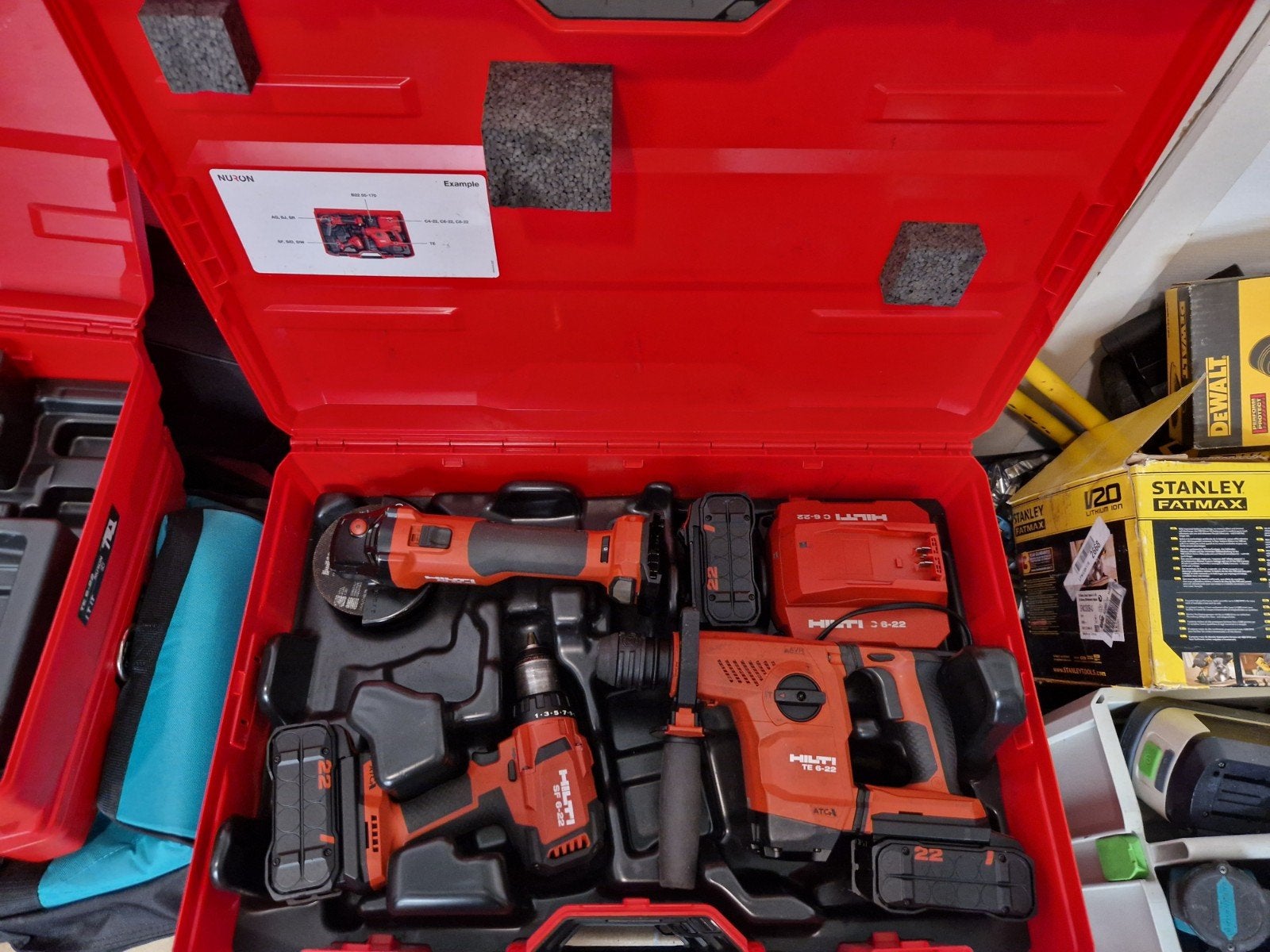Kit Hilti 3X machine 3X Batterie + Chercher  + Coffre, Bricolage & Construction, Enlèvement, Comme neuf