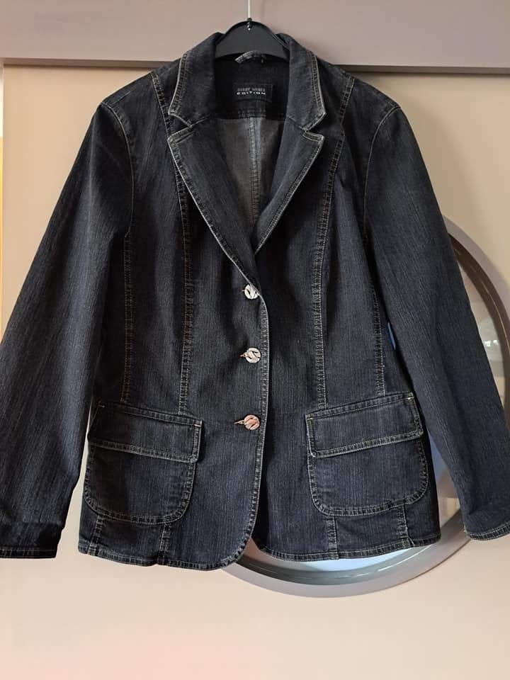 Gerry Weber, jasje, blazer, jeans, 44/46, stretch, Zwart, Ophalen of Verzenden, Zo goed als nieuw, Gerry Weber