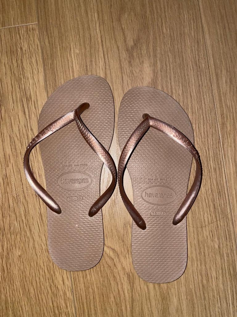 goud strandslippers Havaianas M35 - 36     15€, Enlèvement, Comme neuf