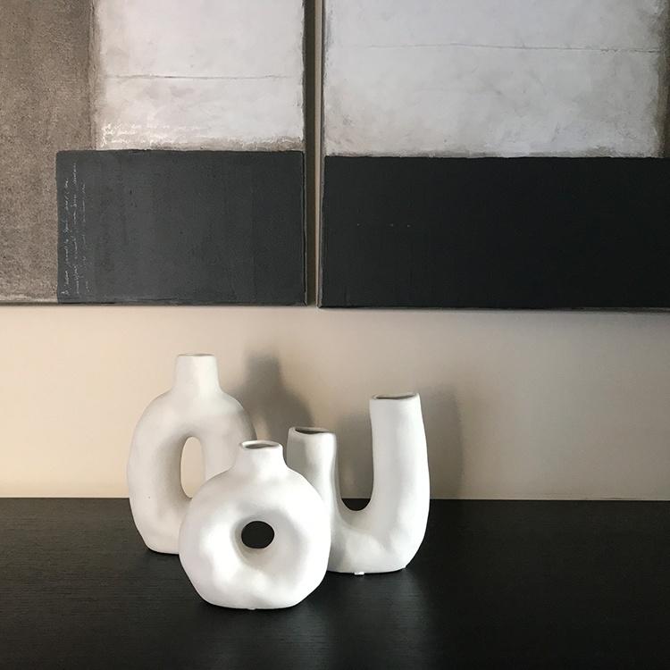 lot van 40 decoratieve vaasjes, Huis en Inrichting, Woonaccessoires | Vazen, Steen, Wit, Nieuw, Ophalen of Verzenden