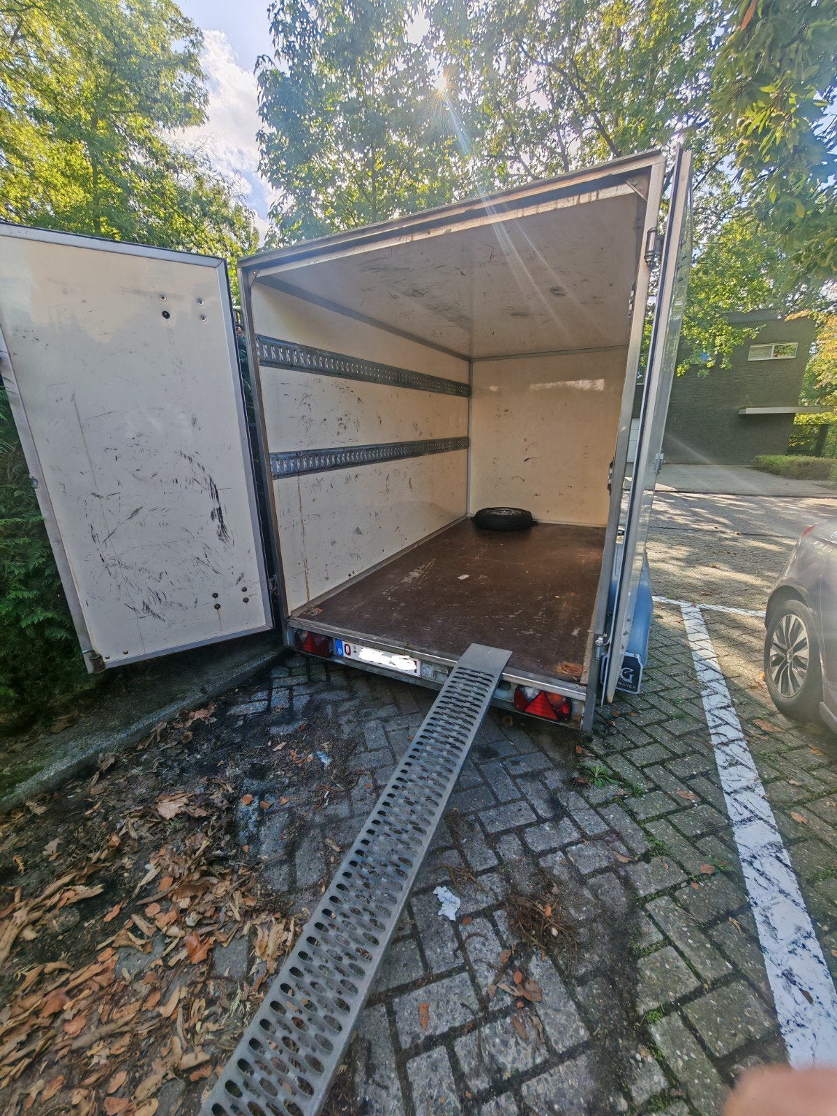 Remorque à caisse fermée dubbel as 2000kg, Enlèvement, Utilisé