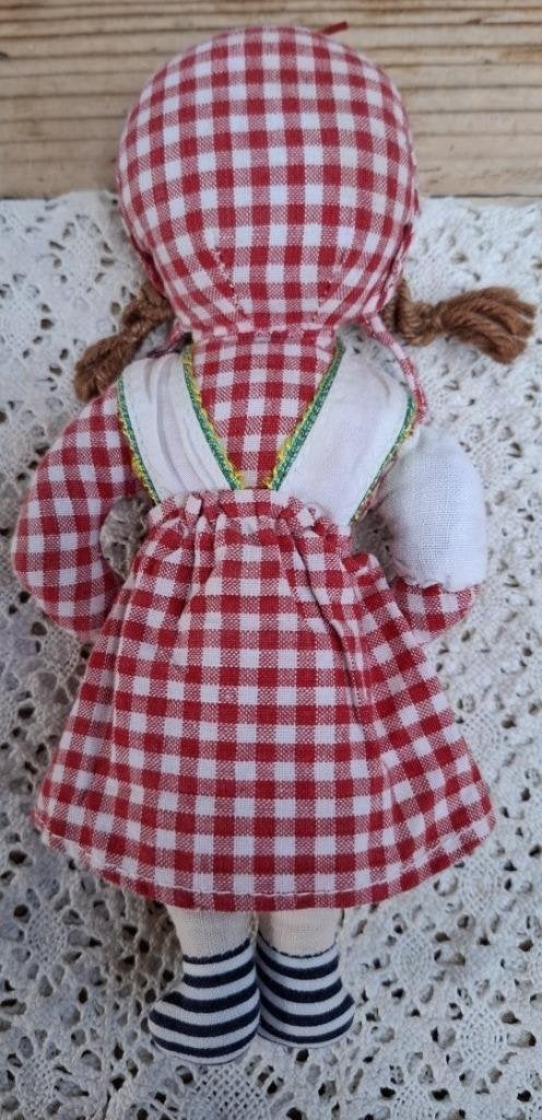 Klein vintage stoffen " Holly Hobbie " poppetje, -, Poupée, Utilisé, -