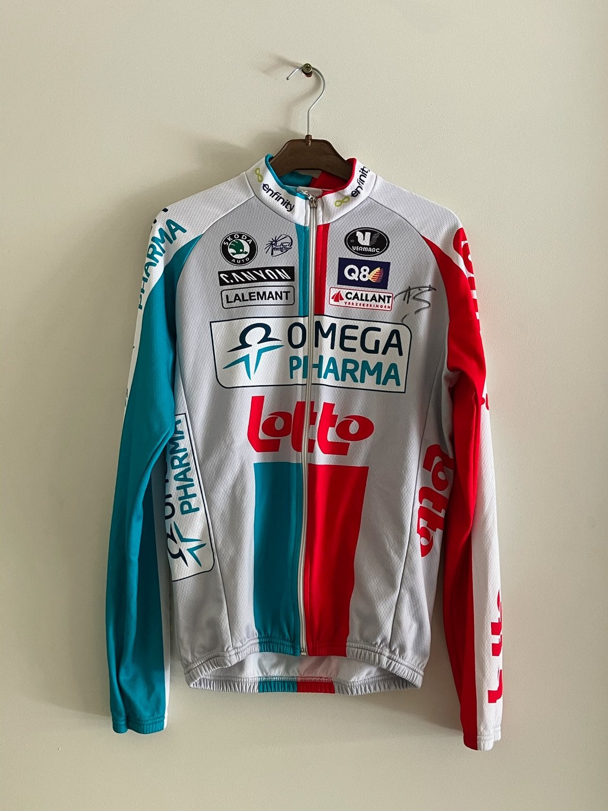 Shirt Omega Pharma Lotto, gesigneerd Jurgen Van De Walle, Fietsen en Brommers, Ophalen of Verzenden, Gebruikt, Bovenkleding, Vermarc