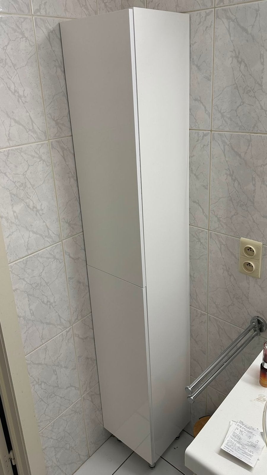 Badkamerkasten 2 stuks, Huis en Inrichting, Badkamer | Badkamermeubels, Ophalen, (Half)hoge kast, Minder dan 50 cm, Zo goed als nieuw