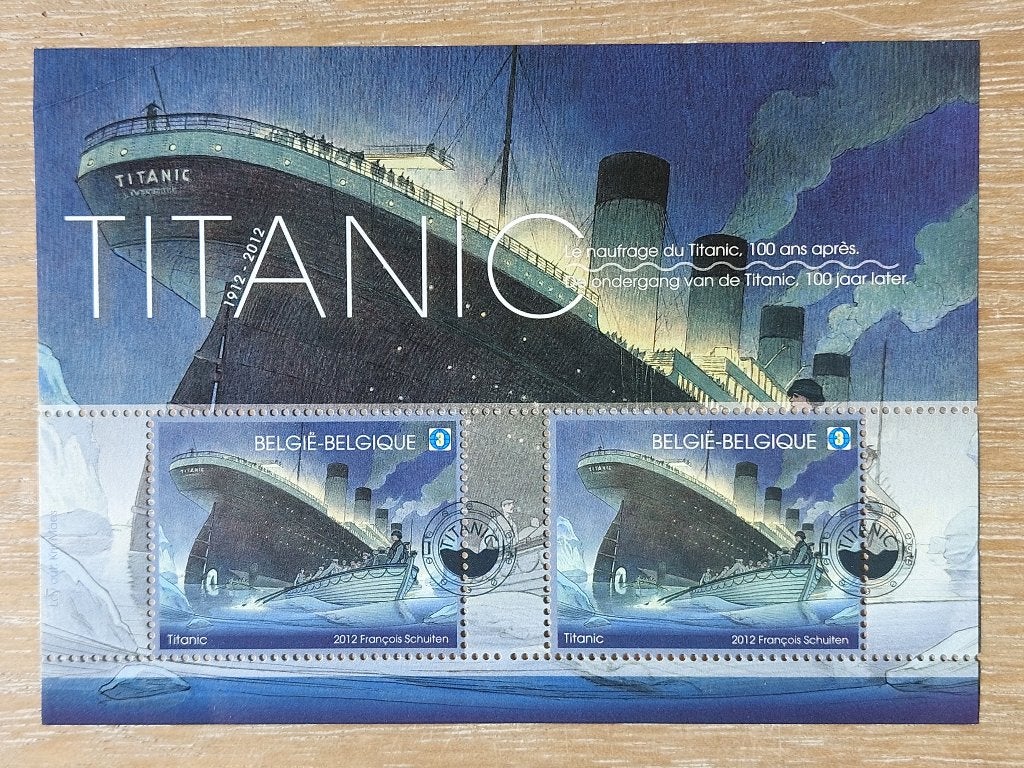 3D postzegel 100 jaar Ondergang van de Titanic met 3D bril, Timbres & Monnaies, Navigation, Neuf, Non oblitéré, Enlèvement