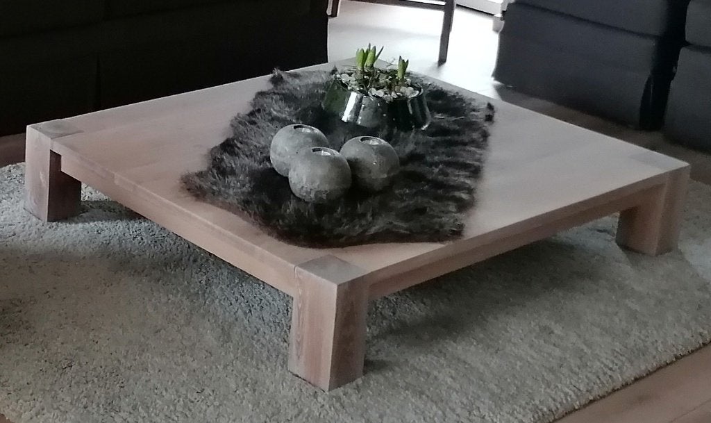 eiken salontafel, 100 à 150 cm, 100 à 150 cm, Enlèvement, Utilisé