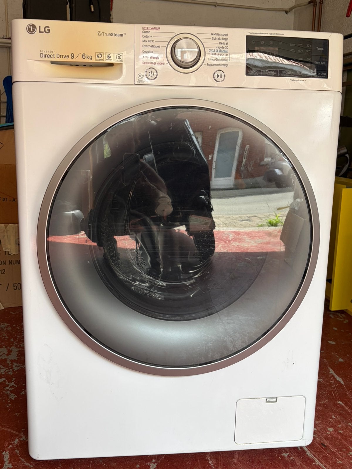 Lave linge sechant, Elektronische apparatuur, Droogkasten, Gebruikt, Voorlader, 8 tot 10 kg, Minder dan 85 cm, Energieklasse A of zuiniger