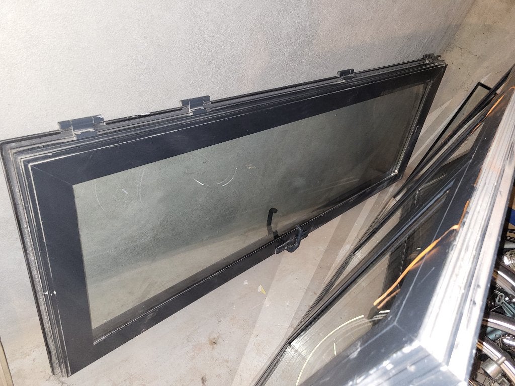 Aluminium buitendeur met dubbel glas – 207  79 cm, Doe-het-zelf en Bouw, Ophalen, Gebruikt, Minder dan 80 cm, Buitendeur